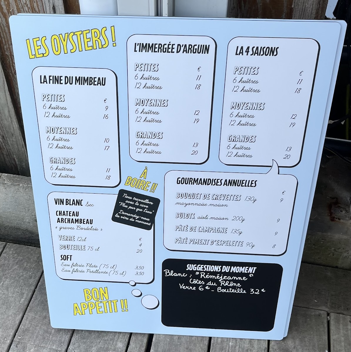 Menu L'oyster Paysan De La Mer (Ex Catherine Roux - Cap Huitres)-1